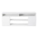 Modern 68" LED TV Stand with 36" Insert Opening Electric Fireplace for Living Room in Black or White - Sweatfully