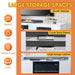 Modern 68" LED TV Stand with 36" Insert Opening Electric Fireplace for Living Room in Black or White - Sweatfully