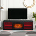 Modern 66" LED TV Stand with 23" Electric Fireplace for Living Room - Sweatfully