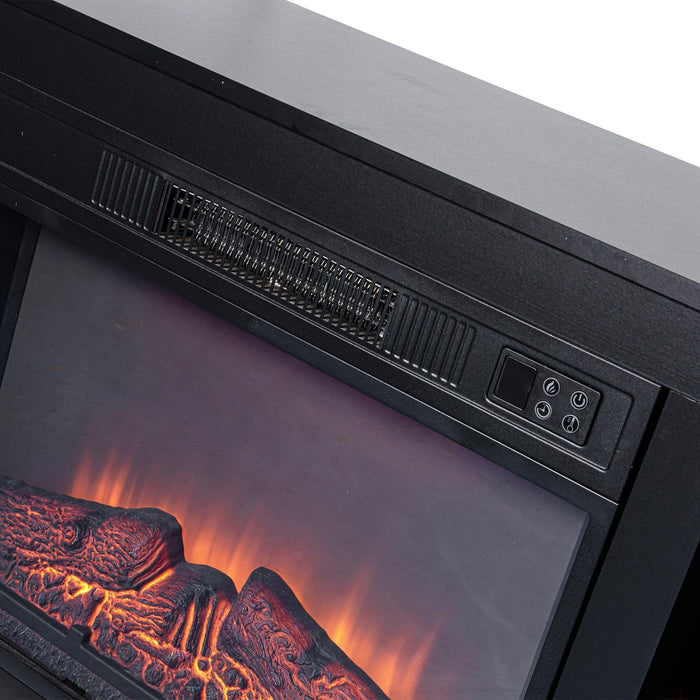 Modern 66" LED TV Stand with 23" Electric Fireplace for Living Room - Sweatfully