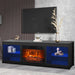 Modern 66" LED TV Stand with 23" Electric Fireplace for Living Room - Sweatfully