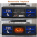 Modern 66" LED TV Stand with 23" Electric Fireplace for Living Room - Sweatfully