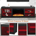 Modern 66" LED TV Stand with 23" Electric Fireplace for Living Room - Sweatfully