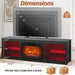 Modern 66" LED TV Stand with 23" Electric Fireplace for Living Room - Sweatfully