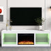 Modern 66" LED TV Stand with 23" Electric Fireplace for Living Room - Sweatfully