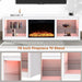 Modern 66" LED TV Stand with 23" Electric Fireplace for Living Room - Sweatfully