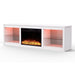 Modern 66" LED TV Stand with 23" Electric Fireplace for Living Room - Sweatfully