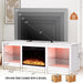 Modern 66" LED TV Stand with 23" Electric Fireplace for Living Room - Sweatfully