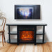 Decorative Modern 48" TV Stand with 18" Insert Electric Fireplace - Sweatfully