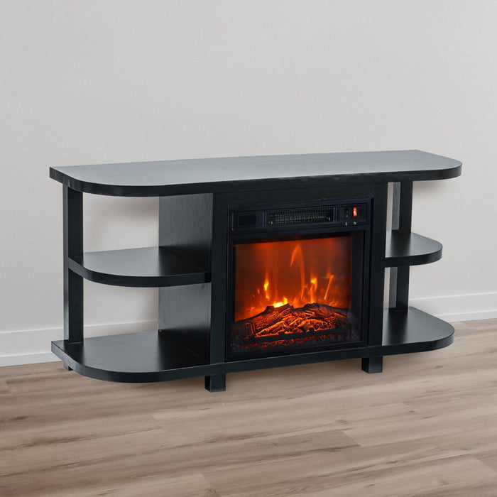 Decorative Modern 48" TV Stand with 18" Insert Electric Fireplace - Sweatfully