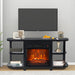 Decorative Modern 48" TV Stand with 18" Insert Electric Fireplace - Sweatfully