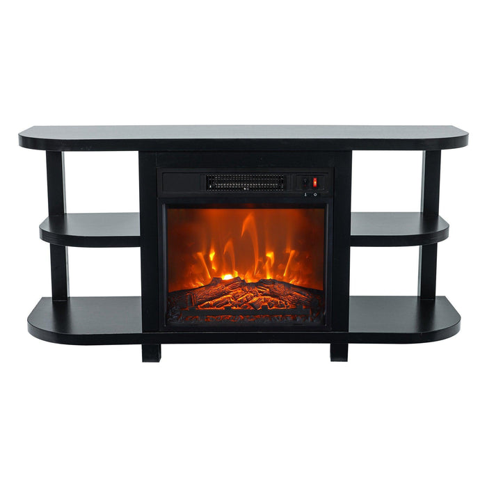 Decorative Modern 48" TV Stand with 18" Insert Electric Fireplace - Sweatfully