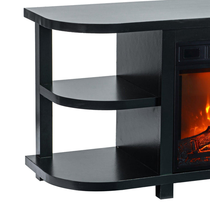 Decorative Modern 48" TV Stand with 18" Insert Electric Fireplace - Sweatfully