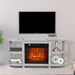 Decorative Modern 48" TV Stand with 18" Insert Electric Fireplace - Sweatfully