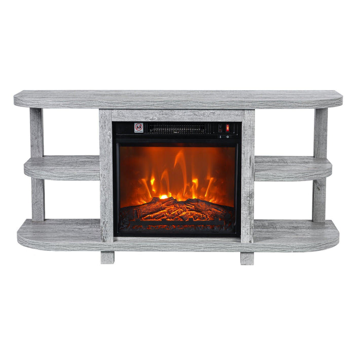 Decorative Modern 48" TV Stand with 18" Insert Electric Fireplace - Sweatfully