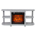 Decorative Modern 48" TV Stand with 18" Insert Electric Fireplace - Sweatfully