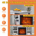 Decorative Modern 48" TV Stand with 18" Insert Electric Fireplace - Sweatfully