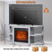 Decorative Modern 48" TV Stand with 18" Insert Electric Fireplace - Sweatfully