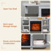 Decorative Modern 48" TV Stand with 18" Insert Electric Fireplace - Sweatfully