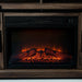 68" Farmhouse TV Stand with 23" Insert Opening Electric Fireplace - Sweatfully