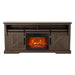 68" Farmhouse TV Stand with 23" Insert Opening Electric Fireplace - Sweatfully