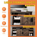68" Farmhouse TV Stand with 23" Insert Opening Electric Fireplace - Sweatfully