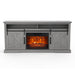 68" Farmhouse TV Stand with 23" Insert Opening Electric Fireplace - Sweatfully