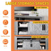 68" Farmhouse TV Stand with 23" Insert Opening Electric Fireplace - Sweatfully