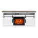 68" Farmhouse TV Stand with 23" Insert Opening Electric Fireplace - Sweatfully