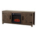 58" Farmhouse TV Stand with 18" Insert Electric Fireplace for Living Room - Sweatfully