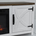 58" Farmhouse TV Stand with 18" Insert Electric Fireplace for Living Room - Sweatfully