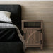18" Solid Wood Farmhouse Nightstand for Bedroom in Brown or Grey or White - Sweatfully