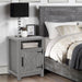 18" Solid Wood Farmhouse Nightstand for Bedroom in Brown or Grey or White - Sweatfully