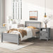 18" Solid Wood Farmhouse Nightstand for Bedroom in Brown or Grey or White - Sweatfully