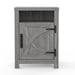 18" Solid Wood Farmhouse Nightstand for Bedroom in Brown or Grey or White - Sweatfully