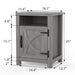 18" Solid Wood Farmhouse Nightstand for Bedroom in Brown or Grey or White - Sweatfully