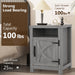 18" Solid Wood Farmhouse Nightstand for Bedroom in Brown or Grey or White - Sweatfully