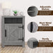 18" Solid Wood Farmhouse Nightstand for Bedroom in Brown or Grey or White - Sweatfully