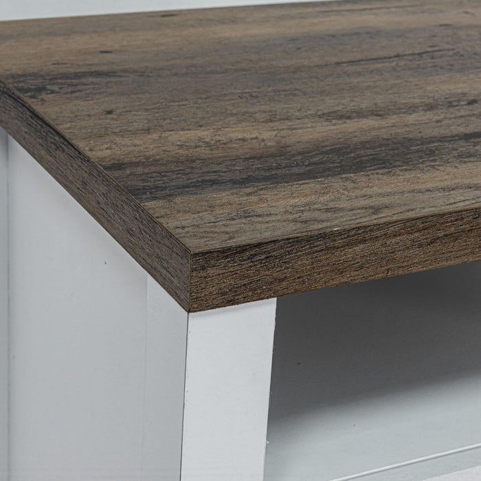 18" Solid Wood Farmhouse Nightstand for Bedroom in Brown or Grey or White - Sweatfully