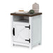 18" Solid Wood Farmhouse Nightstand for Bedroom in Brown or Grey or White - Sweatfully