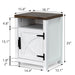 18" Solid Wood Farmhouse Nightstand for Bedroom in Brown or Grey or White - Sweatfully