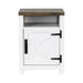 18" Solid Wood Farmhouse Nightstand for Bedroom in Brown or Grey or White - Sweatfully