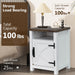18" Solid Wood Farmhouse Nightstand for Bedroom in Brown or Grey or White - Sweatfully