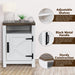 18" Solid Wood Farmhouse Nightstand for Bedroom in Brown or Grey or White - Sweatfully