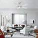 52" Tata Nagar Industrial Brush Nickel Downrod Mount Reversible Ceiling Fan with Lighting and Remote Control - Sweatfully