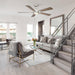 52" Tata Nagar Industrial Brush Nickel Downrod Mount Reversible Ceiling Fan with Lighting and Remote Control - Sweatfully