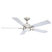 52" Tata Nagar Industrial Brush Nickel Downrod Mount Reversible Ceiling Fan with Lighting and Remote Control - Sweatfully