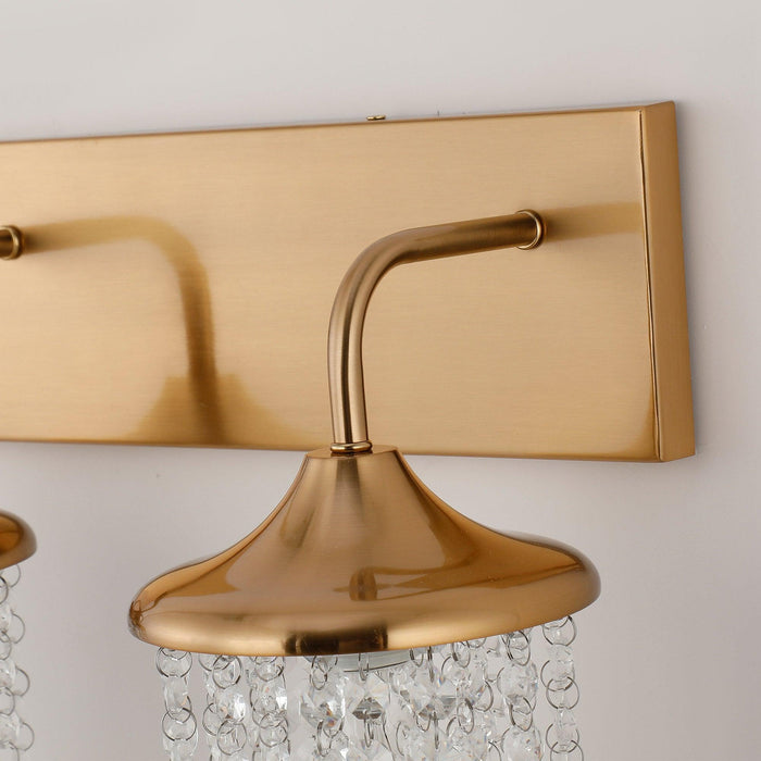Modern 3-Light Golden Wall Lighting with Crystal - Sweatfully