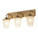 Modern 3-Light Golden Wall Lighting with Crystal - Sweatfully