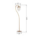 1-Light Golden Floor Lamp with Crystal Shade - Sweatfully